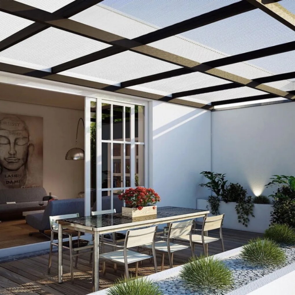 Policarbonat celular MARK 4mm, 60,5x121x0,4cm, 14 bucăți, transparent Jurhan