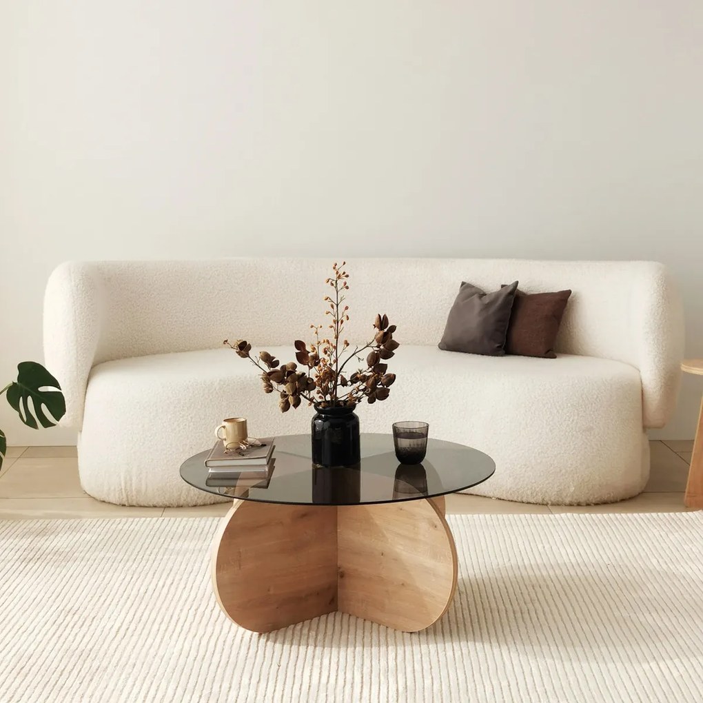 Măsuță de conferință Bubble Sapphire Oak Fume, stejar safir
