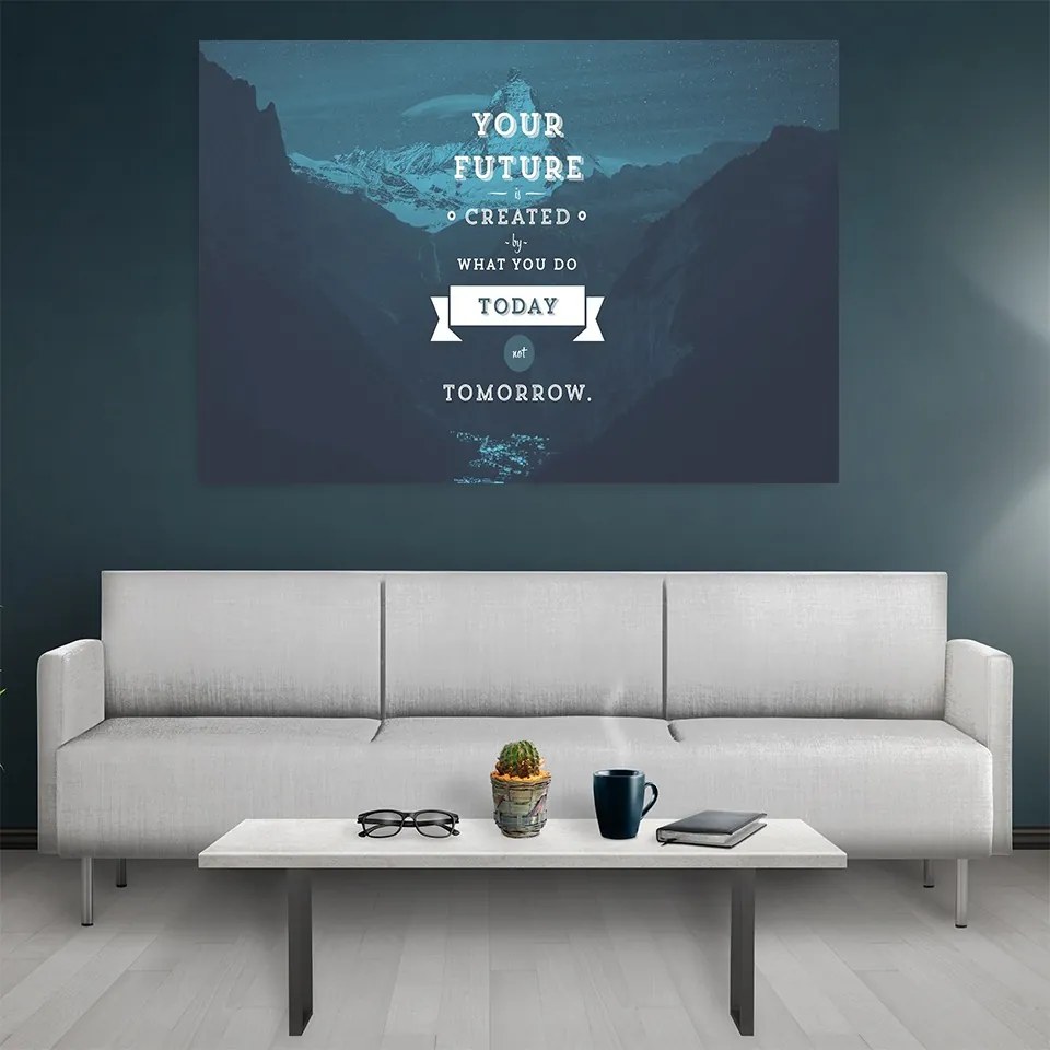 Tablou canvas Motivational Your Future Created - 60x40 cm 60x40 cm