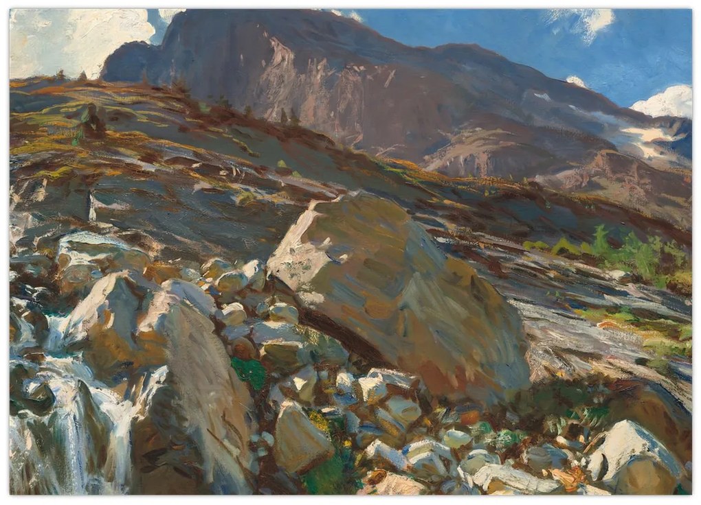 Tablou pe sticlă - John Singer Sargent, Simplon Pass, reproducere (70x50 cm)