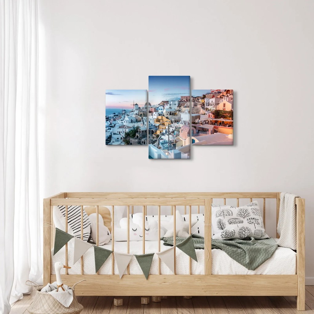 Tablou - Amurg în Santorini (90x60 cm)