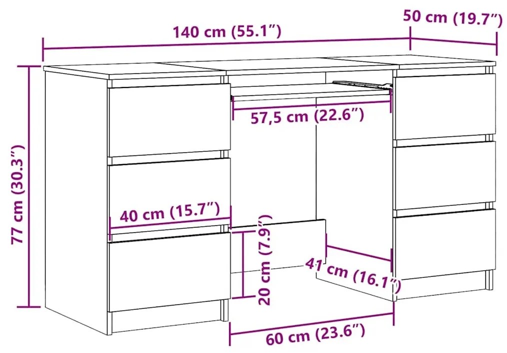 SEN18 - Set Masa toaleta, 140 cm, cosmetica machiaj, masuta vanity, oglinda cu LED-uri - Negru / Alb / Alb Lucios / Sonoma