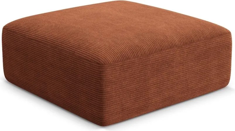 Taburet teracotă cu tapițerie din catifea reiată Campi – Cosmopolitan Design