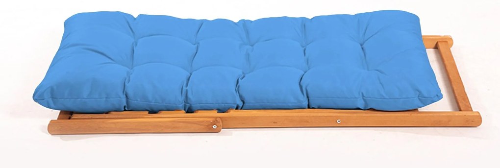 Set mobilier de grădină masă și scaune Kikadu 5 (albastru + natural) (pentru 2 persoane). 1093850