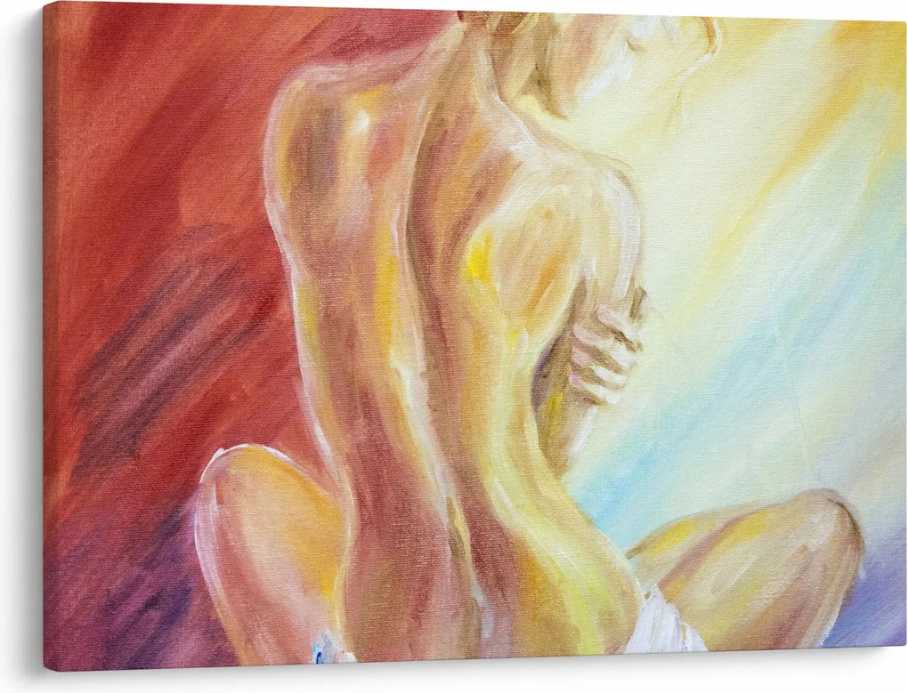 Tablou - Imaginea unei femei care se odihnește, pictură în ulei (70x50 cm)