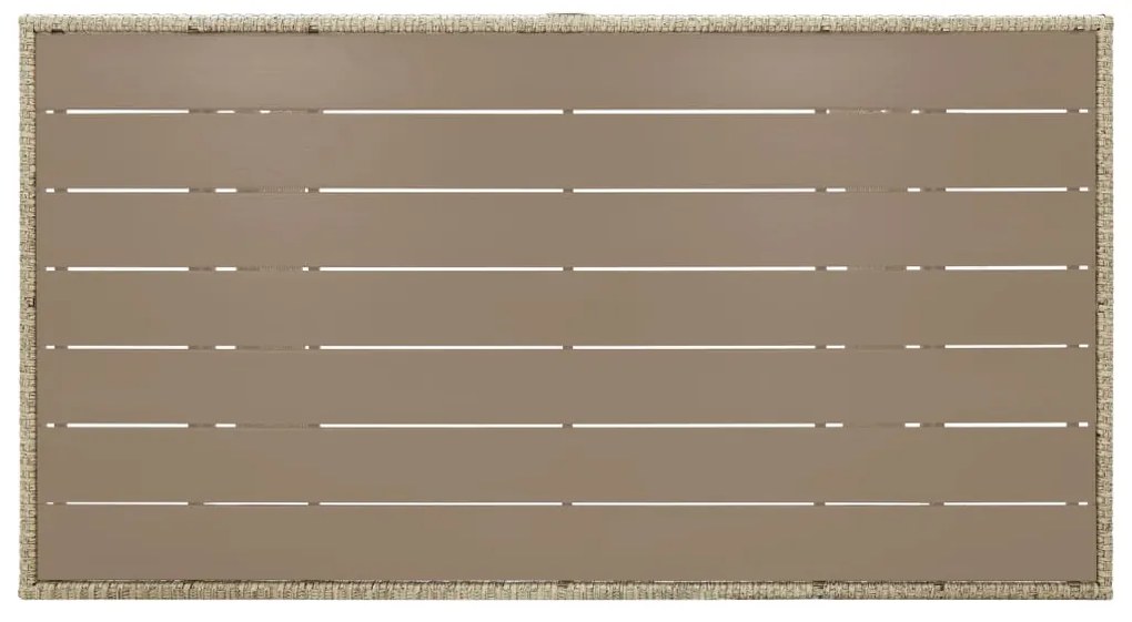 Masa de gradina, gri, 130 x 70 x 66 cm, poliratan