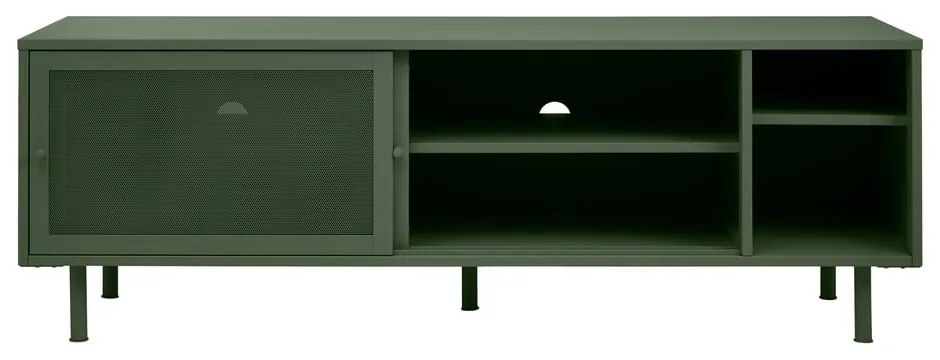 Comodă TV verde-închis din metal 160x55 cm Veep – Unique Furniture