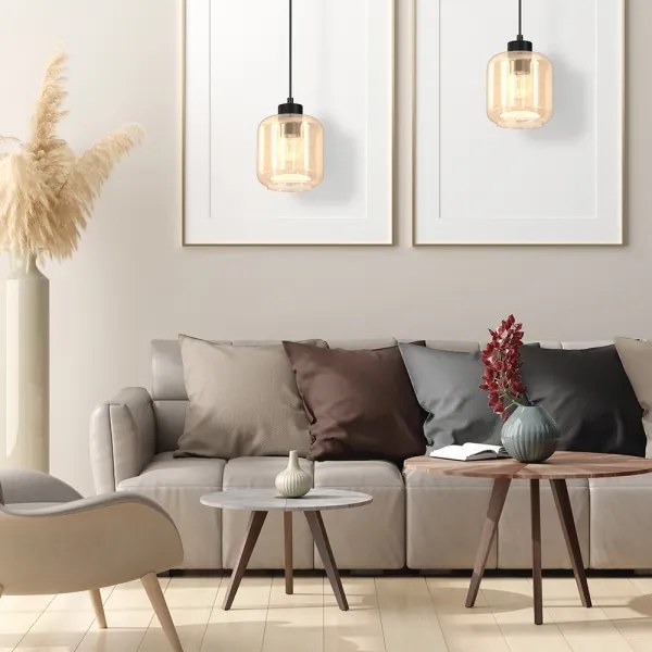 Lustră pe cablu SOMBRA 1xE27/60W/230V bej