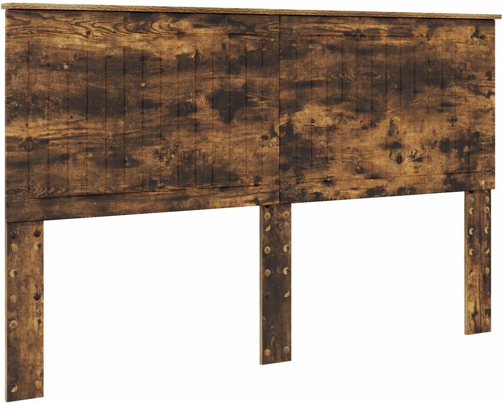 vidaXL Tăblie cap cu headboard Stejar fumuriu 160 cm Lemn compozit