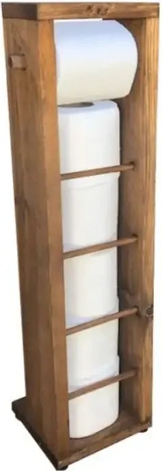 Stand suport toaleta, Estetik Homs, 65x15 cm, lemn natur