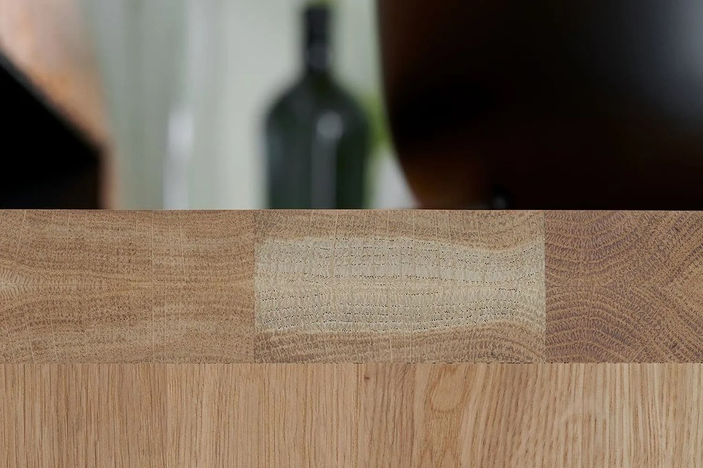 Vitrină stejar masiv Edge Personalizabilă, 101 × 42 × 166 cm - Tabac
