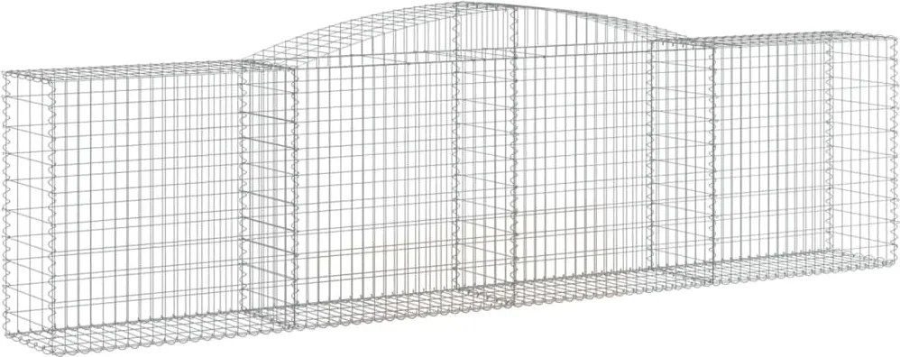 vidaXL Coș gabion arcuit 400x50x100/120 cm fier galvanizat