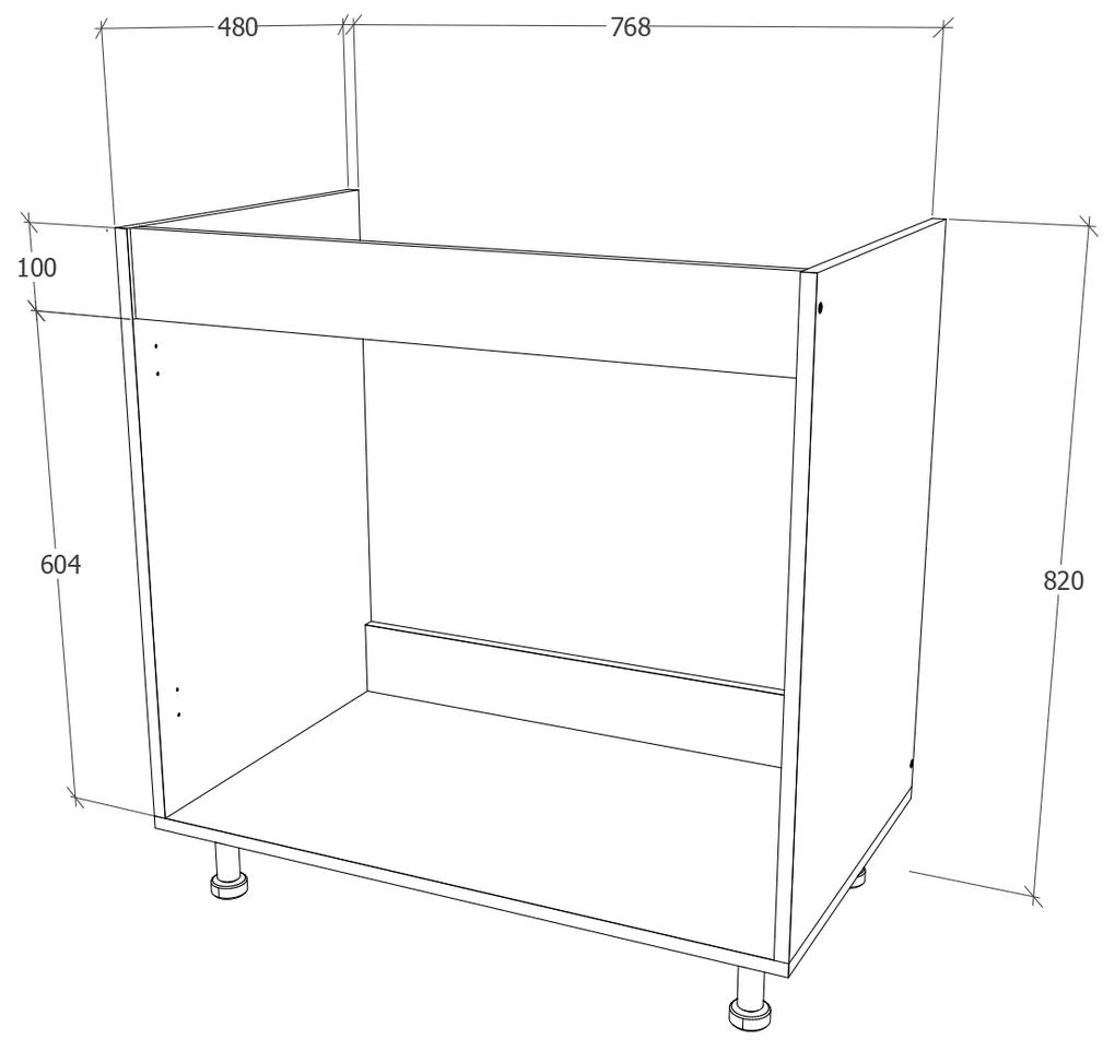 Masca Chiuveta haaus, Wenge, 80 x 50 x 82 cm | BIANO