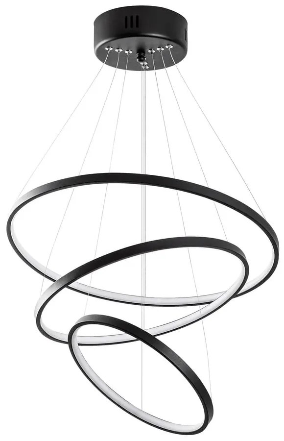 Lustră neagră LED ø 50 cm Simit – Opviq lights
