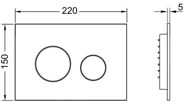 Control de spalare, negru mat Negru mat