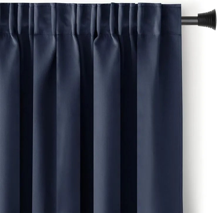 decoDoma Draperie groasă blackout RESTILO indigo 140 x 245 cm 1 buc