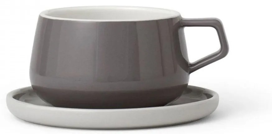 Cana de ceai cu farfurie VIVA Classic Storm 250ml, portelan 1006995