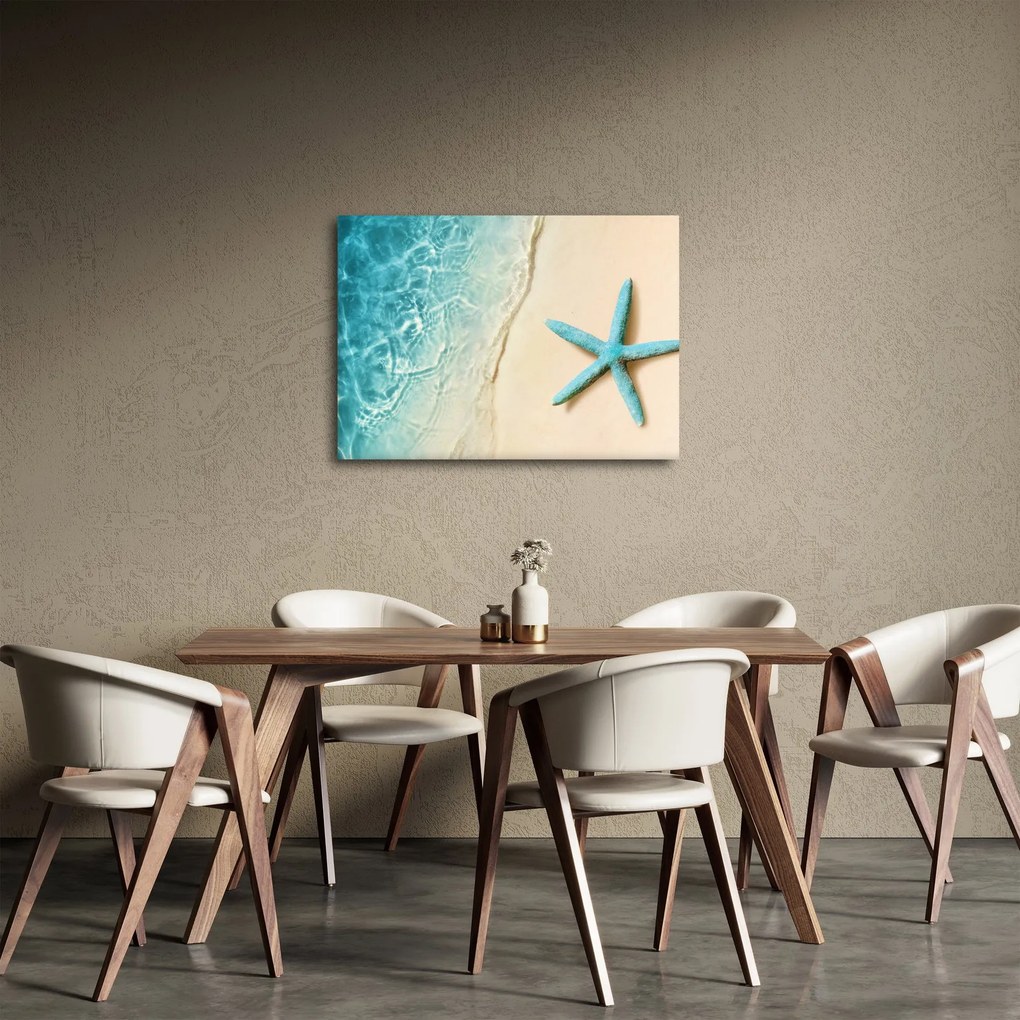 Tablou - Stea de mare pe plajă (70x50 cm)