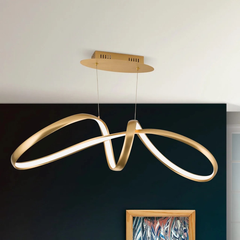 Lustra suspendata dimabila Circus satin brass