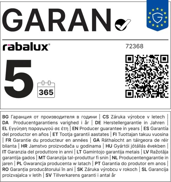 Lustră LED pe cablu Rabalux 72368 MALWEN LED/36W/230V 4000K