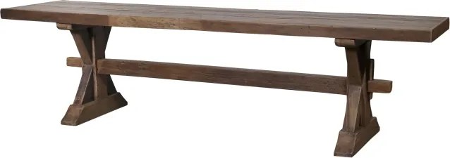 Banchetă bucătărie natur din lemn reciclat, 45 x 180 x 38 cm, „Grimaud”