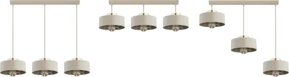 Brilagi - Lustră pe cablu SPRING 3xE27/60W/230V bej/auriu