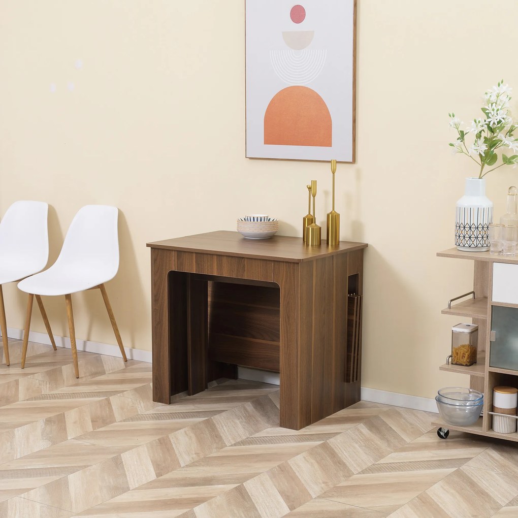 HOMCOM Masă Extensibilă, Masă Mobilă, Design Modern, 180 cm x 85 cm x 75 cm, Maro | Aosom Romania