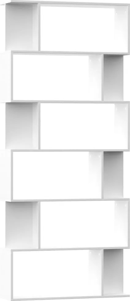 vidaXL Bibliotecă/Separator cameră, alb, 80x24x192 cm, lemn prelucrat