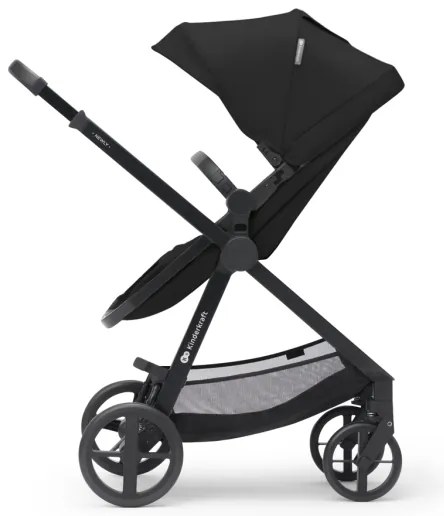 Cărucior de copii combinat 3 în 1 KINDERKRAFT NEWLY Classic black + scaun auto MINK PRO