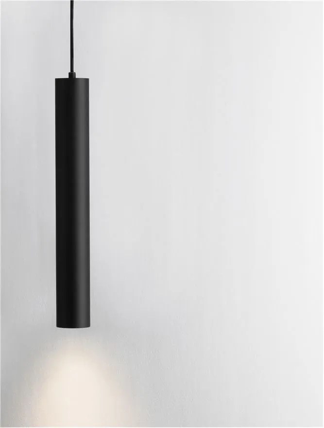 Pendul tubular design modern minimalist SEAWAVE, negru