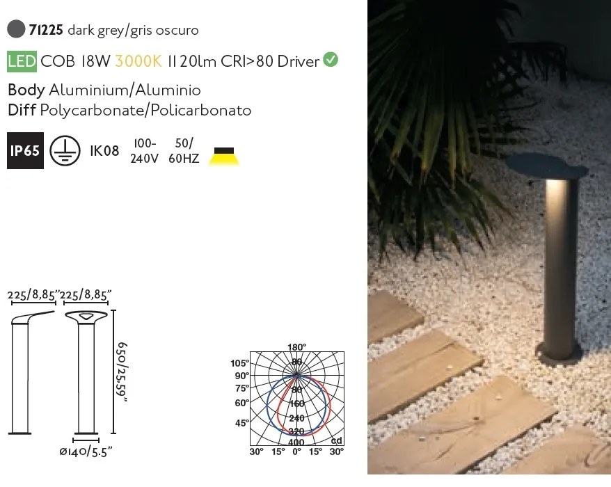 Stalp LED exterior design modern decorativ IP65 LOTUS 71225