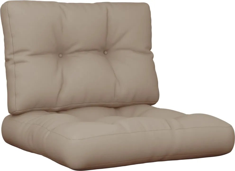 vidaXL Perne de paleți, 2 buc., gri taupe, material textil