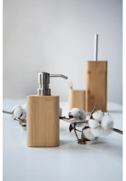 WENKO 24747100 - Dozator de săpun BAMBUSA, 9,3 x 16,5 cm, maro
