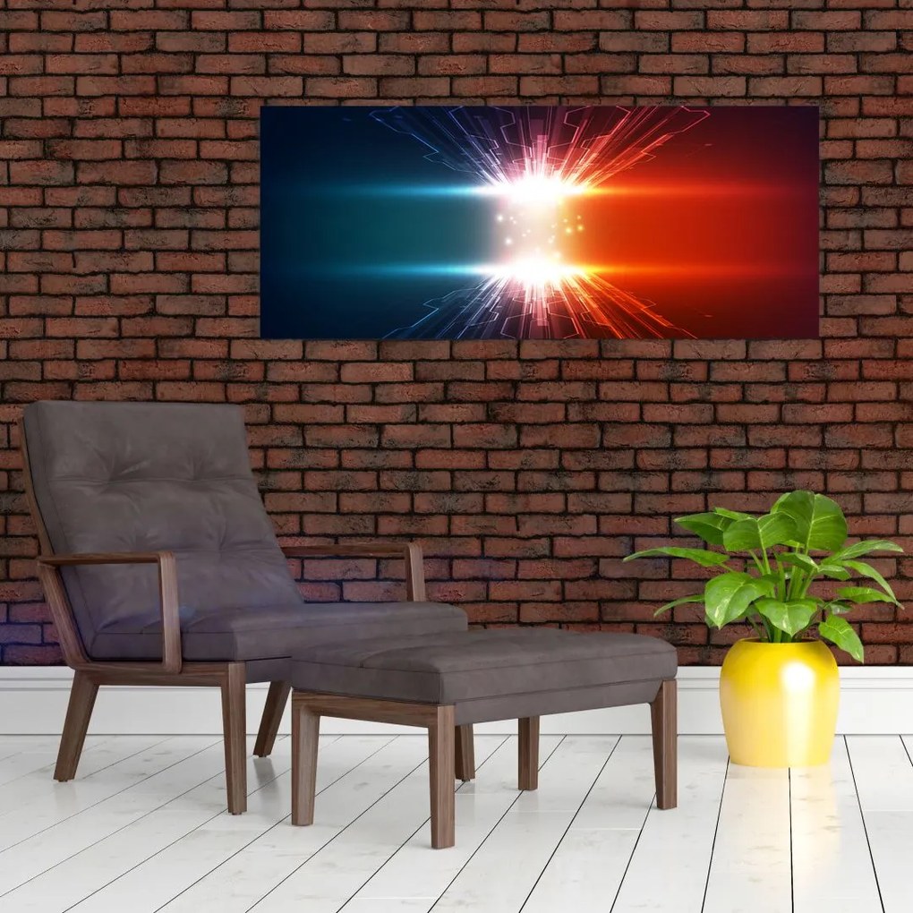 Tablou abstract cu glonț activ (120x50 cm)