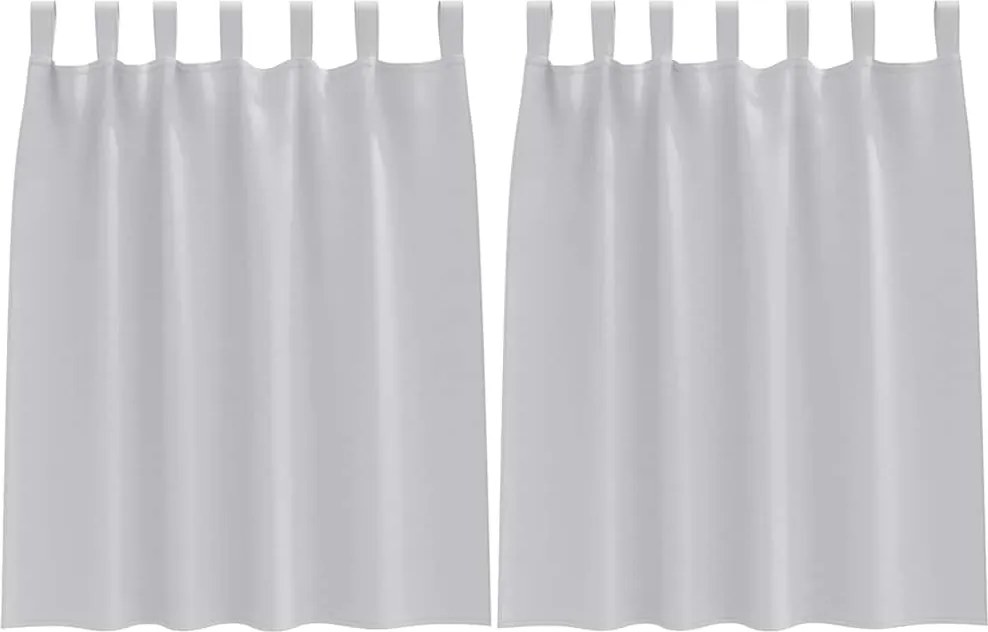 vidaXL Perdele Opaque cu Inel 2 pcs Gri deschis 140 x 140 cm Poliester