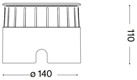 Corp de iluminat LED pentru căi de acces Ideal Lux FLOOR LED/12W/230V d. 14 cm CRI 90 IP67 crom