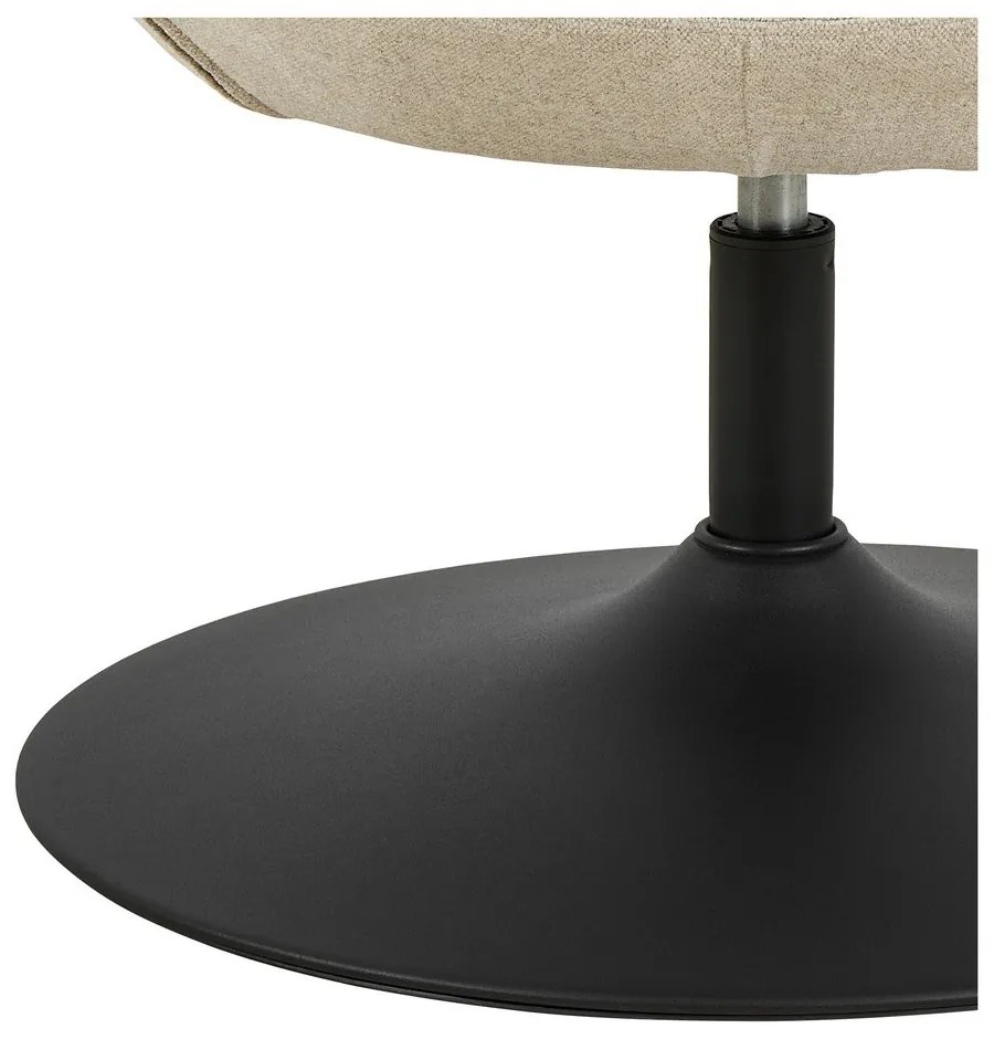 Fotoliu bej pivotant cu tapițerie din chenille Center – Actona