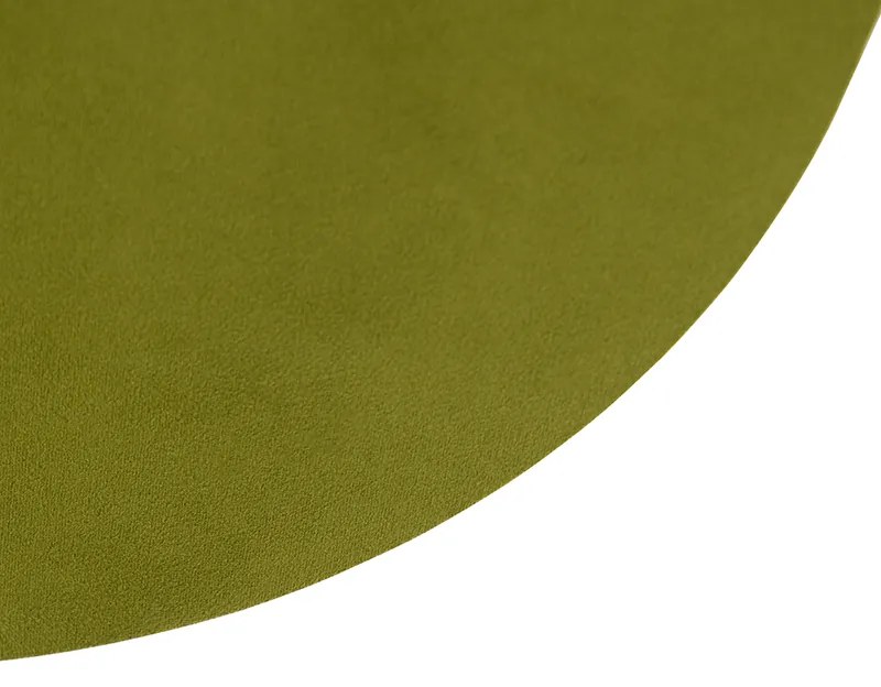 Abajur plat din catifea verde cu auriu 45 cm