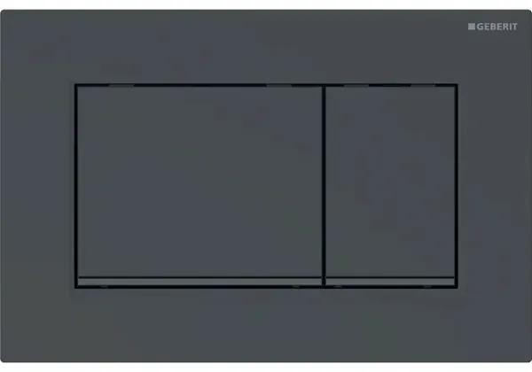 Clapeta actionare rezervor wc negru lucios detalii negru mat Geberit Sigma30 Negru lucios detalii negru mat