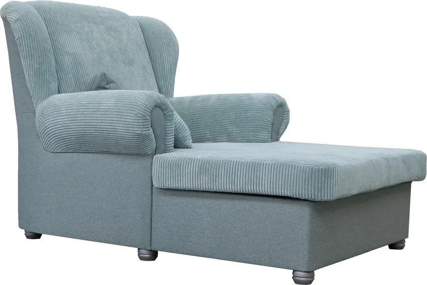 Fotoliu albastru prăfuit cu tapițerie din catifea reiată Lord – Ropez