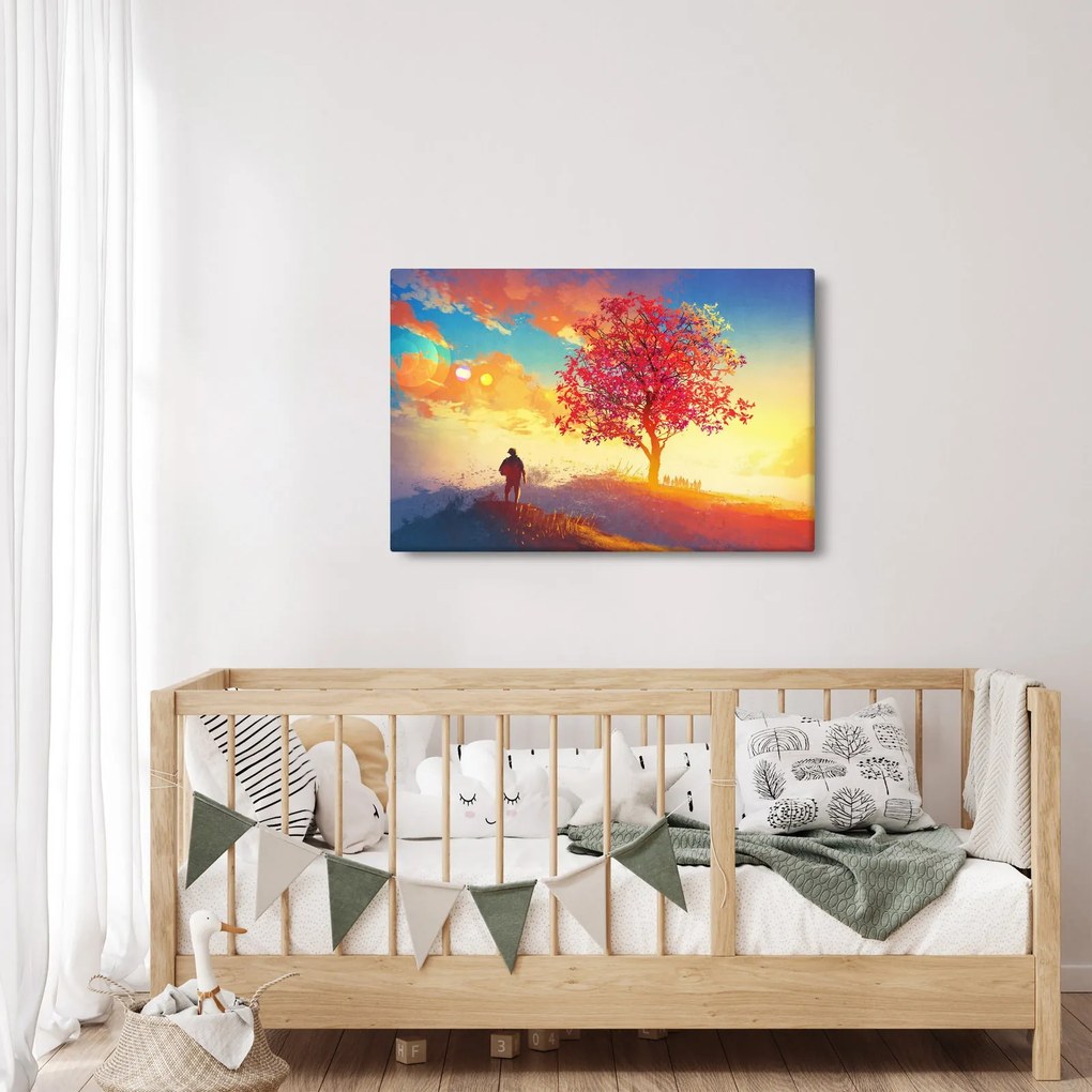 Tablou - casa în deal (90x60 cm)