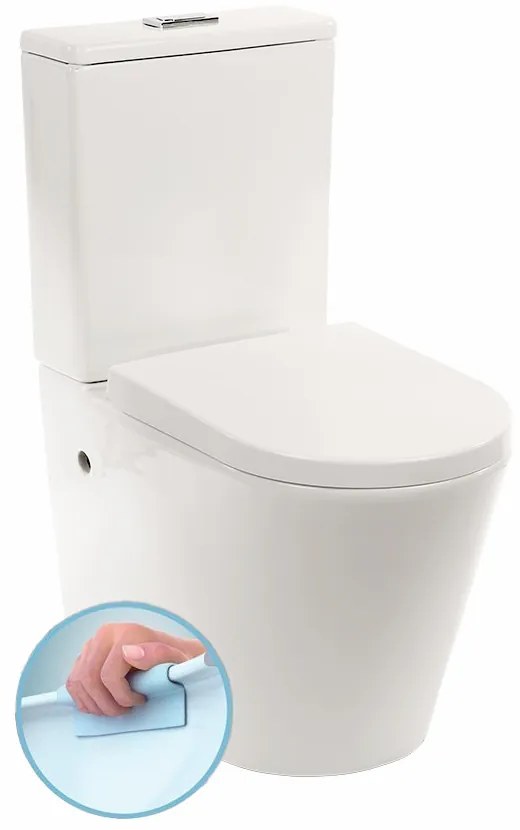 Combinație WC Paulo fără margine cu evacuare inferioară/posterioară