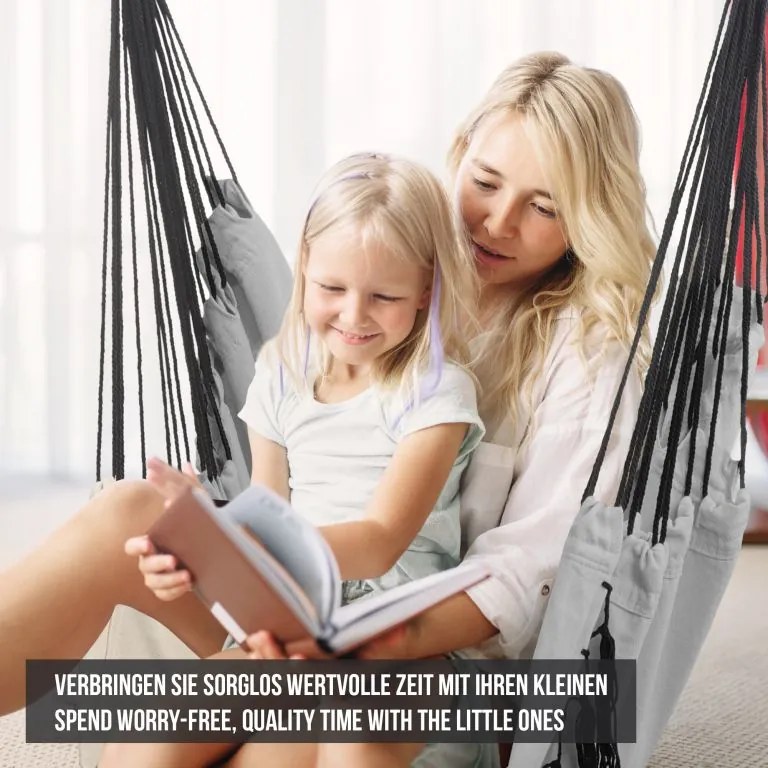 Balansoar suspendat MIADOMODO, gri, interior și exterior