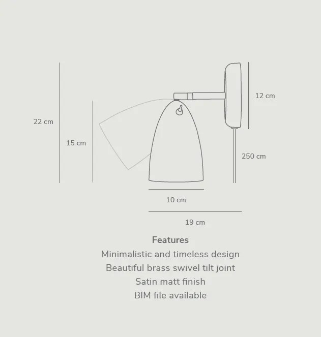 Aplica moderna design minimalist Nexus alb 2020601001 DFTP