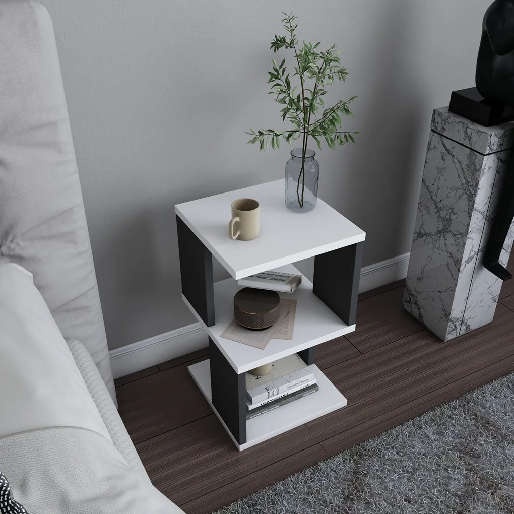 Noptieră Carter White Anthracite