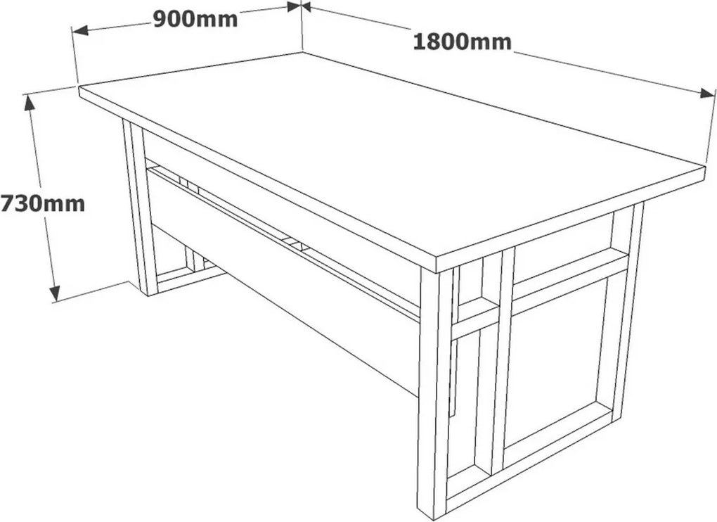 Birou de lucru Mnem Walnut