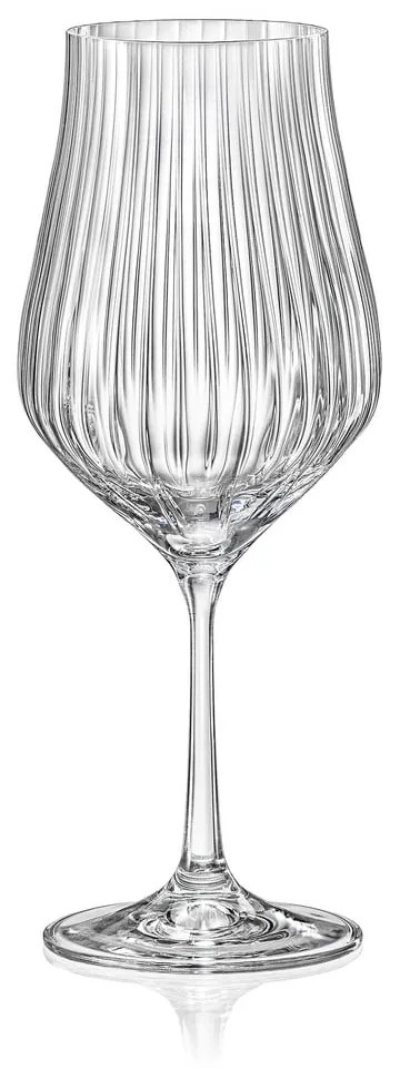 Set 6 pahare pentru vin Crystalex Tulipa Optic, 450 ml