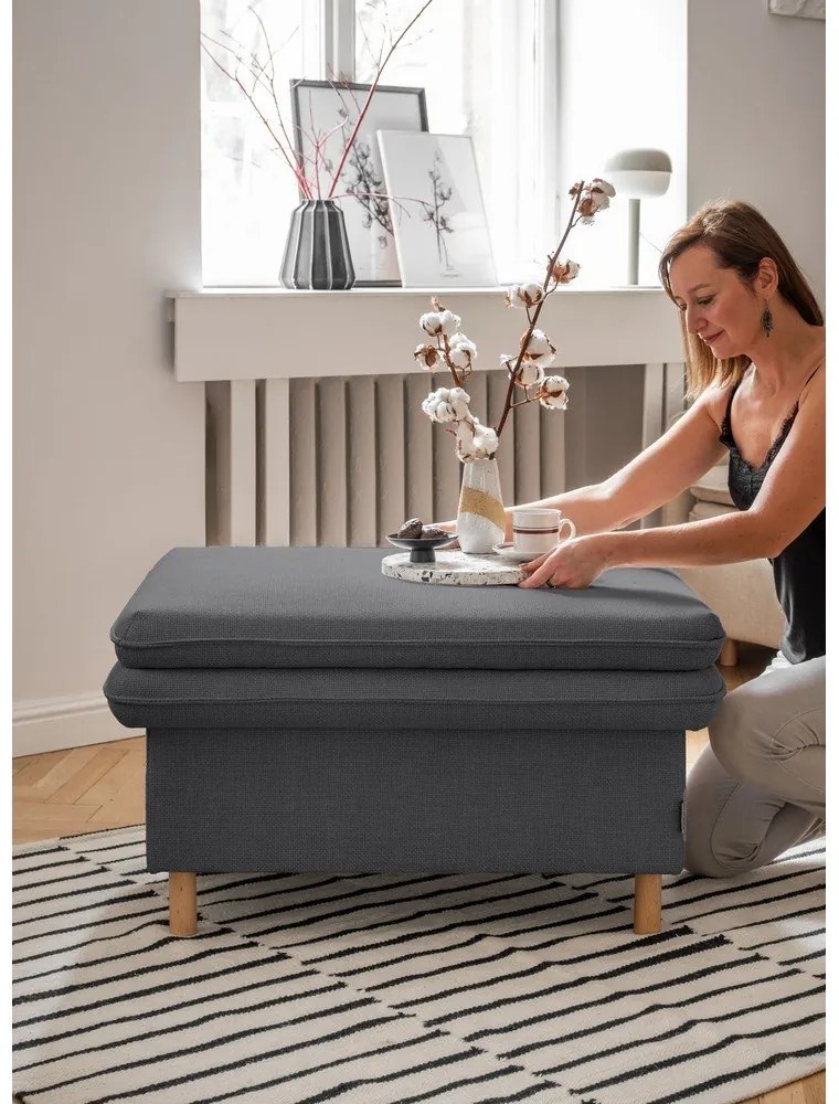 Taburet gri închis Simon – Miuform