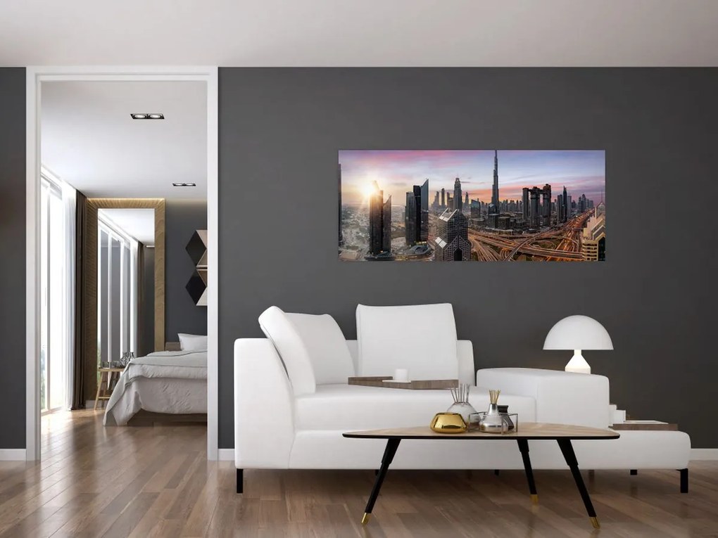Tablou - Panorama din Dubai (120x50 cm)