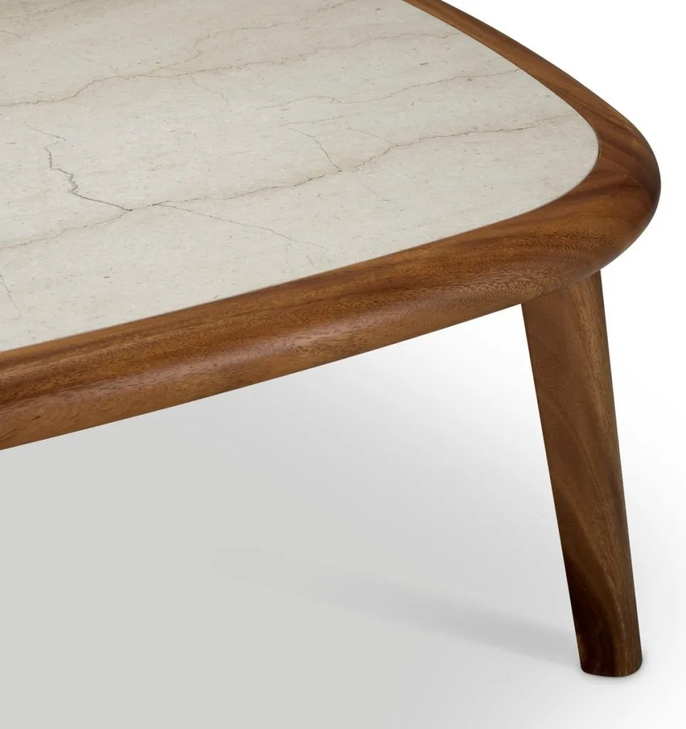 Masuta de cafea LUX, Marmura, Lemn, Wilma